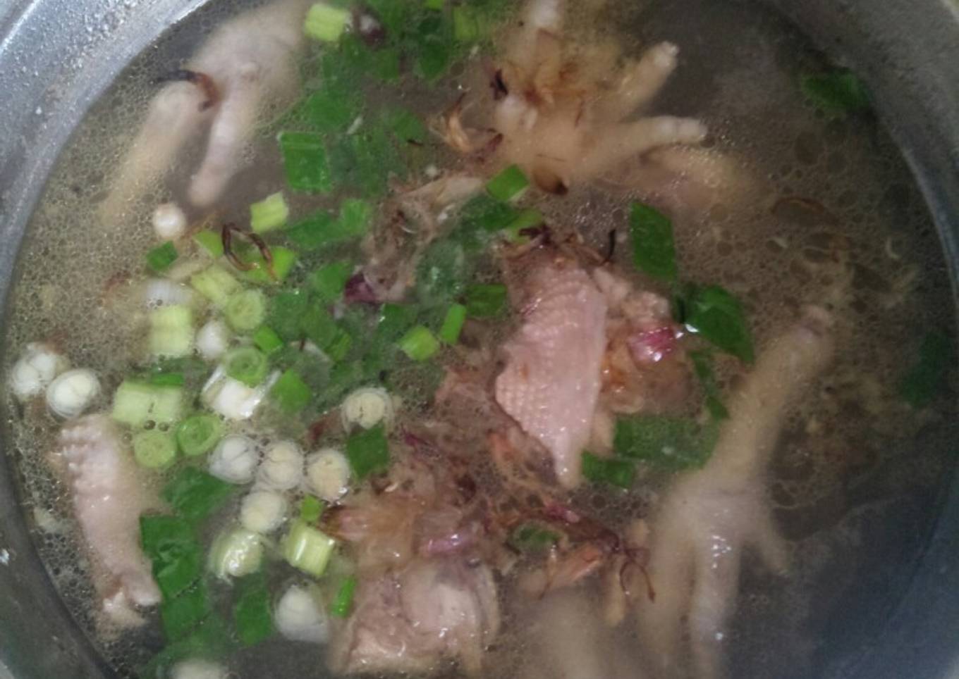 Sop kerongkongan ceker sederhana
