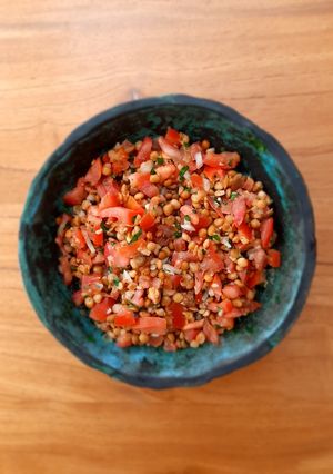 Una foto de Ensalada fresca de lentejas