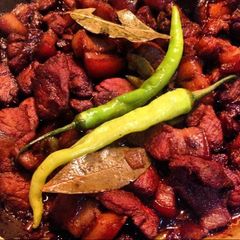 A picture of Ynielle’s 3 Steps Drunken Adobo (Rum Marinated Pork Adobo).