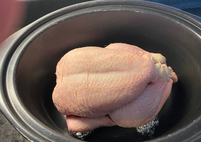 Simple Way to Make Homemade Slow cooker whole chicken