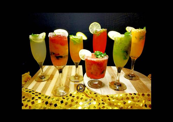 Different flavoured Vegan Mojito