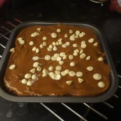 A picture of The Fudge Choc chip Flapjack.