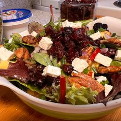 A picture of Apple cranberry pecan salad.