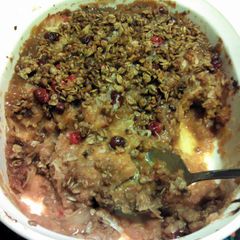 A picture of Brenda's Walnut Sweet Potatoes with Cranberries.