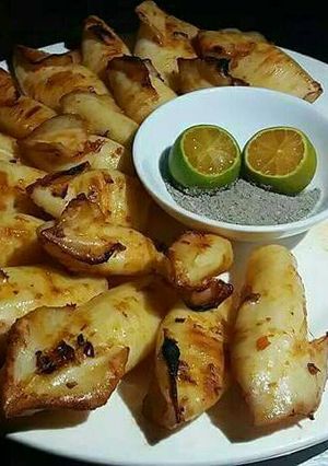 Hình của món Mực nướng sa tế.