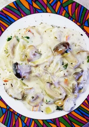Tejszínes gomba mártás 🍄 recept fotója