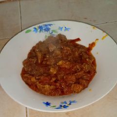 A picture of Swahili dry stew/ nyama ya kukaanga.