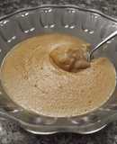 Crema light de semolín y dulce de leche
