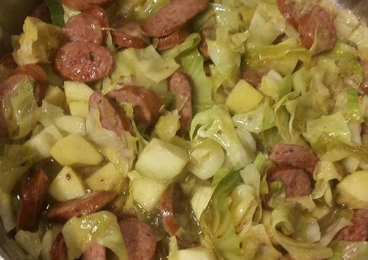 Recipe of Quick Apple Cabbage Kielbasa
