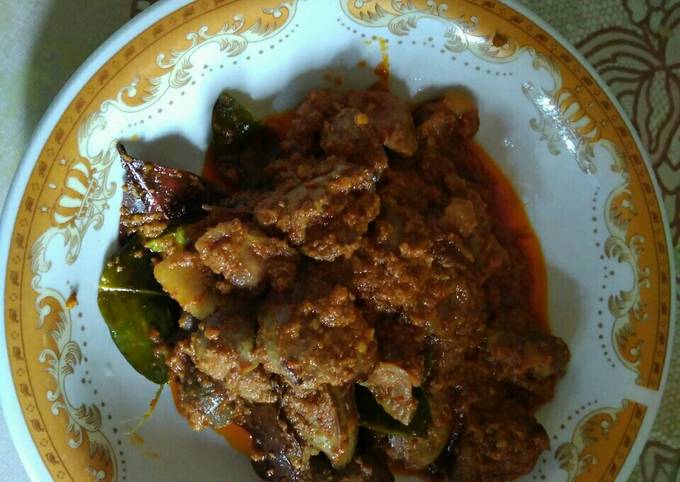 Cara Membuat Rendang ati ampela sederhana Simpel
