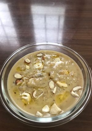 A picture of Wheat kheer (wheat porridge).
