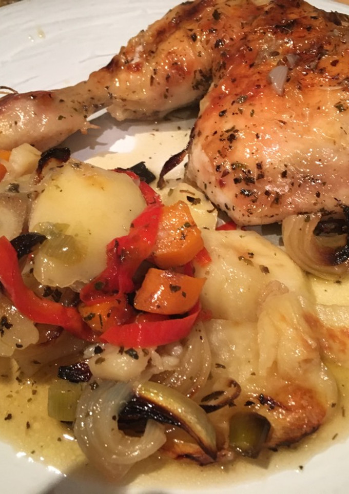 Una foto de Pollo al horno