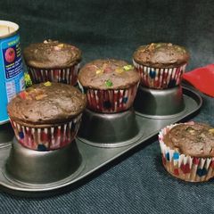 A picture of Strawberry chocolate muffins.