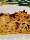 Frittata di Scialatielli con Tritato Misto, Provola Dolce, Salsiccia Stagionata, Uova Sode al Forno
