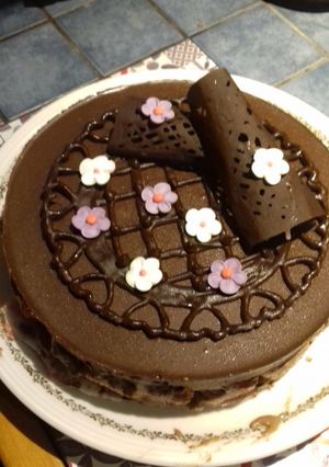 Une photo de 🍰 Fraisier Chocolat 🍫