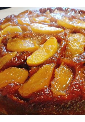 Una foto de Torta Invertida de Manzana, con harina integral y sin manteca!