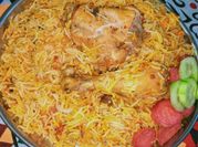 A picture of barbecue biryani