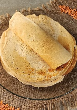Una foto de 🪸Crepas de lentejas coral para wraps 🪸 #Singluten #Sinharina 🪸