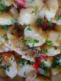 Papas (patatas) con cebolla y pimentón
