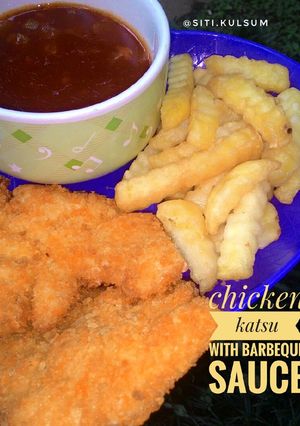 Foto resep Chicken katsu with barbeque sauce