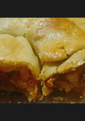 Φωτογραφία της συνταγής Κοτόπιτα με σπιτικό χωριάτικο φύλλο, κεφαλοτύρι, πιπεριές & κολοκυθάκι ✨ελαφριά✨