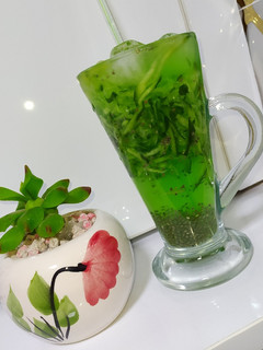 عکسی از دستور شربت خیار و نعنا با دانه چیا
