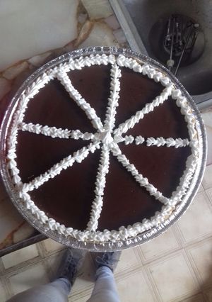 Una foto de Tarta de postre de chocolate