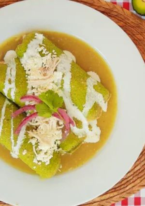 Una foto de Enchiladas verdes mexicanas
