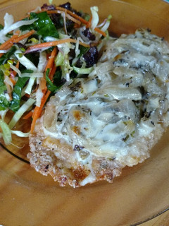 Una foto de Milanesas de pollo fugazzeta