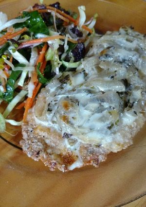 Una foto de Milanesas de pollo fugazzeta