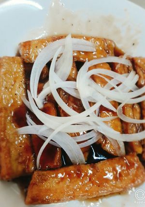 Hình của món Tàu hủ khìa nước dừa.