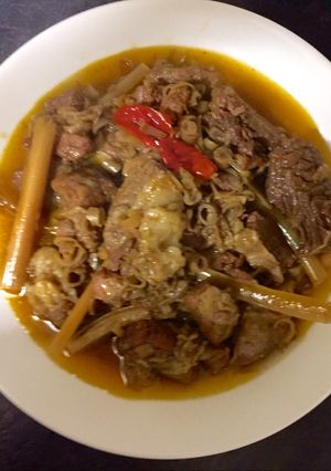 Hình của món Bò Úc kho cay.