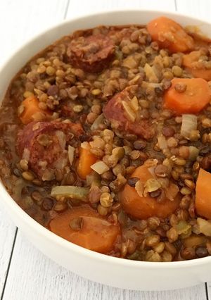 Une photo de Lentilles au chorizo