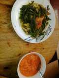 Chicken Breast with Beans and Carrot, Cucumber, and Orange Salad