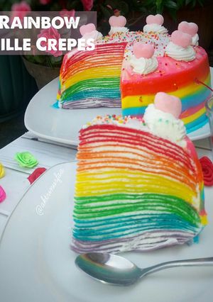 Foto resep Rainbow Mille Crepes