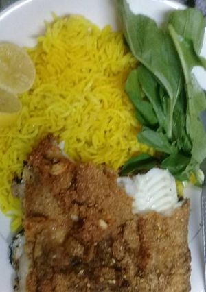 صورة لوصفة سمك مشوى ورز بسمتىو🎈