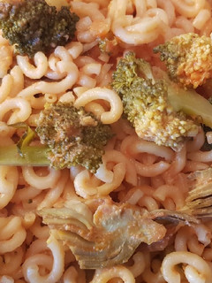 Una foto de Fideos a la cazuela vegetarianos