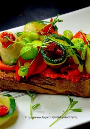 Une photo de Tartine simple autour du poivron rouge