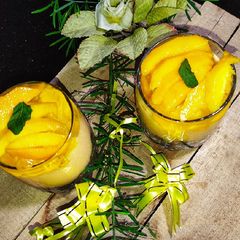 A picture of Mango Custard Dessert 🥭🥭😋.