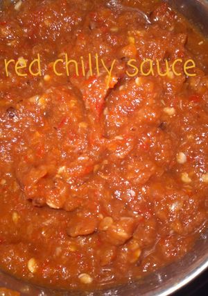 रेड चिली सॉस(red chilli sauce recepie inhindi) रेसिपी मुख्य फोटो