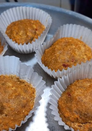 Una foto de Muffins de zanahoria y calabaza. Apta bebés