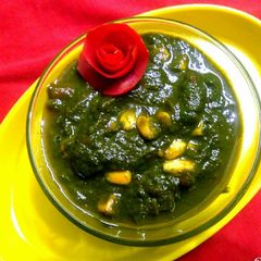 Palak corn gravy A picture of Palak corn gravy.
