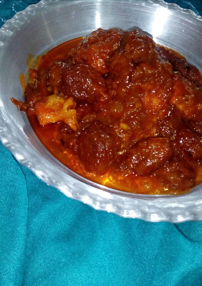 عکسی از دستور خورشت مرغ و آلو