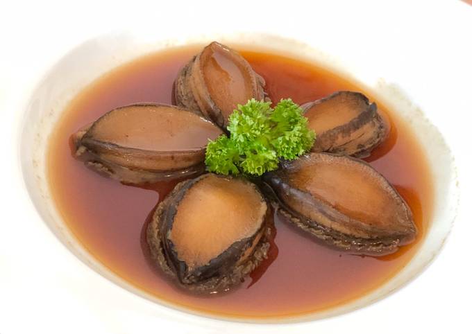 Slow cooked fresh abalone