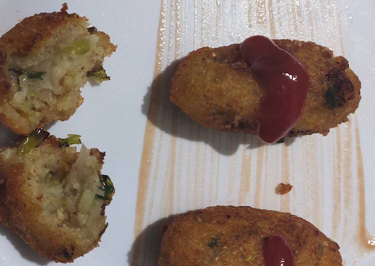 Crispy sooji croquettes