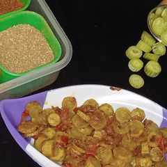 A picture of Kakdi ki sabzi.