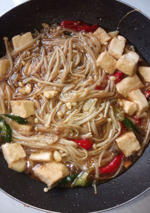 Foto resep Tumis tahu jamur Enoki