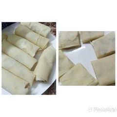 A picture of Macroni springrolls or box patties.