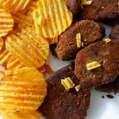 A picture of Fried beef steaks.