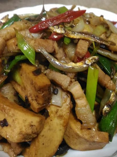 豆干炒丁香(豆干炒小魚乾) 的食譜成品照片